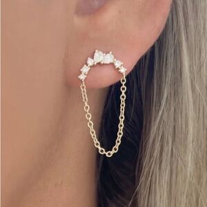 🆕 14k Natural Diamonds Chain Earring